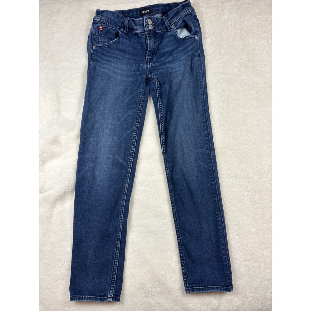 Hudson Collin Skinny Jeans Dark Wash Flap Pocket Denim Size 27